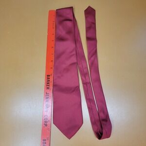 Umbria Mens Silk Tie Burgundy Red Black Micro Dot Made in Italy 3.75 Inch Width